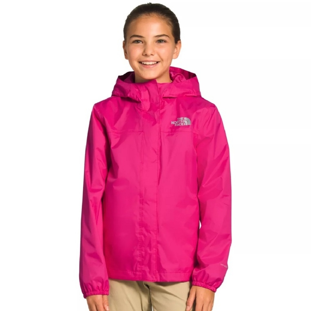 The North Face Girls' Resolve Reflective Jacket Mr. Pink, Medium